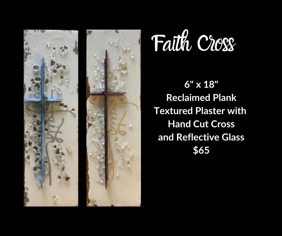 Faith Cross Glass Art Resin by Susan Anspach